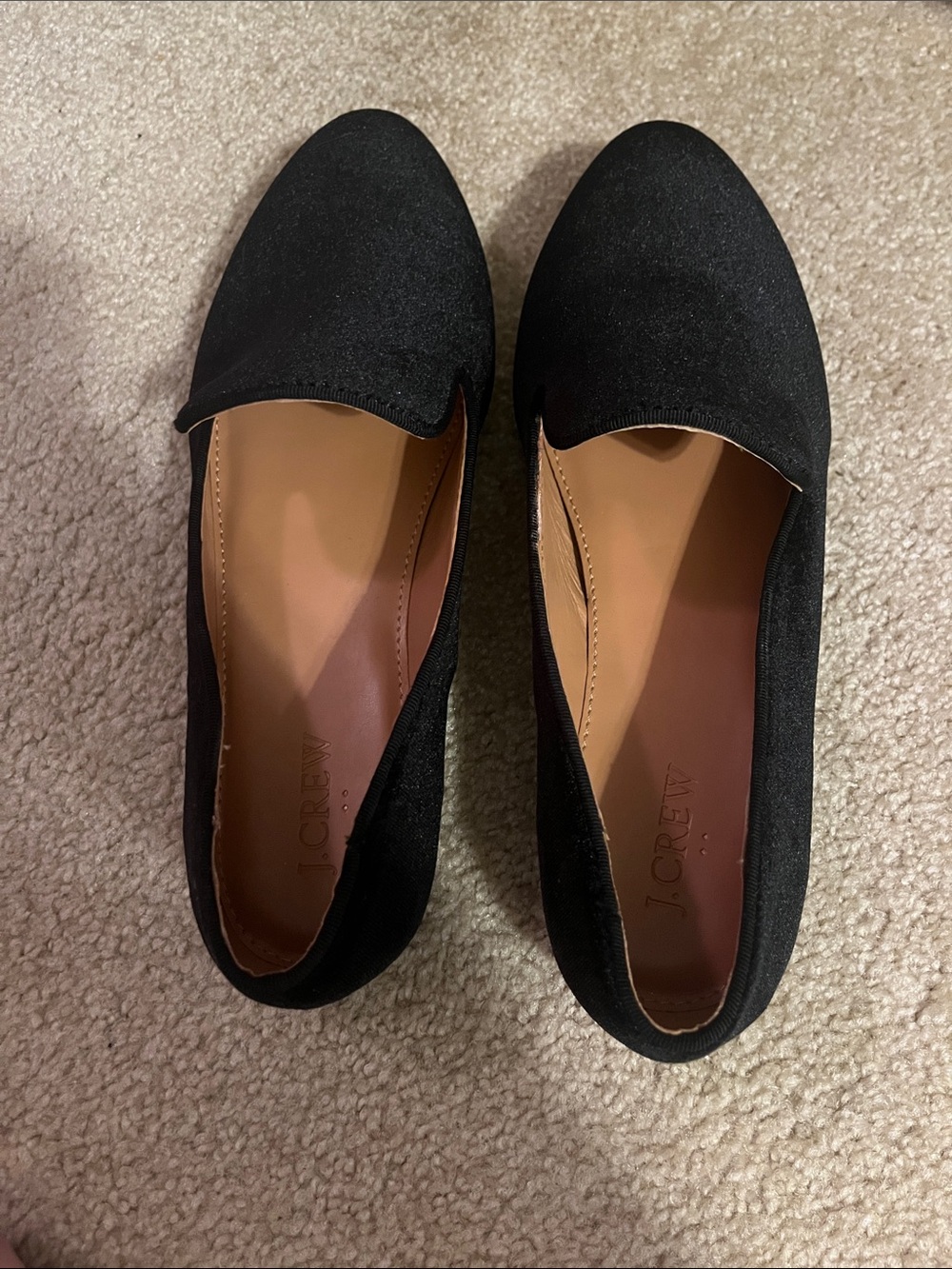 Women’s j crew black suede loafers size 9